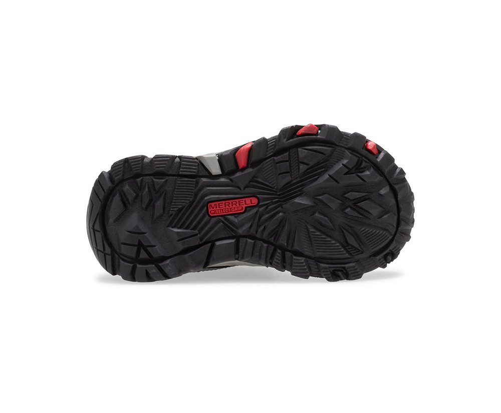 Buty Trekkingowe Merrell Dziecięce Szare/Czerwone/Czarne - Trail Quest Jr. - 689102-OYG